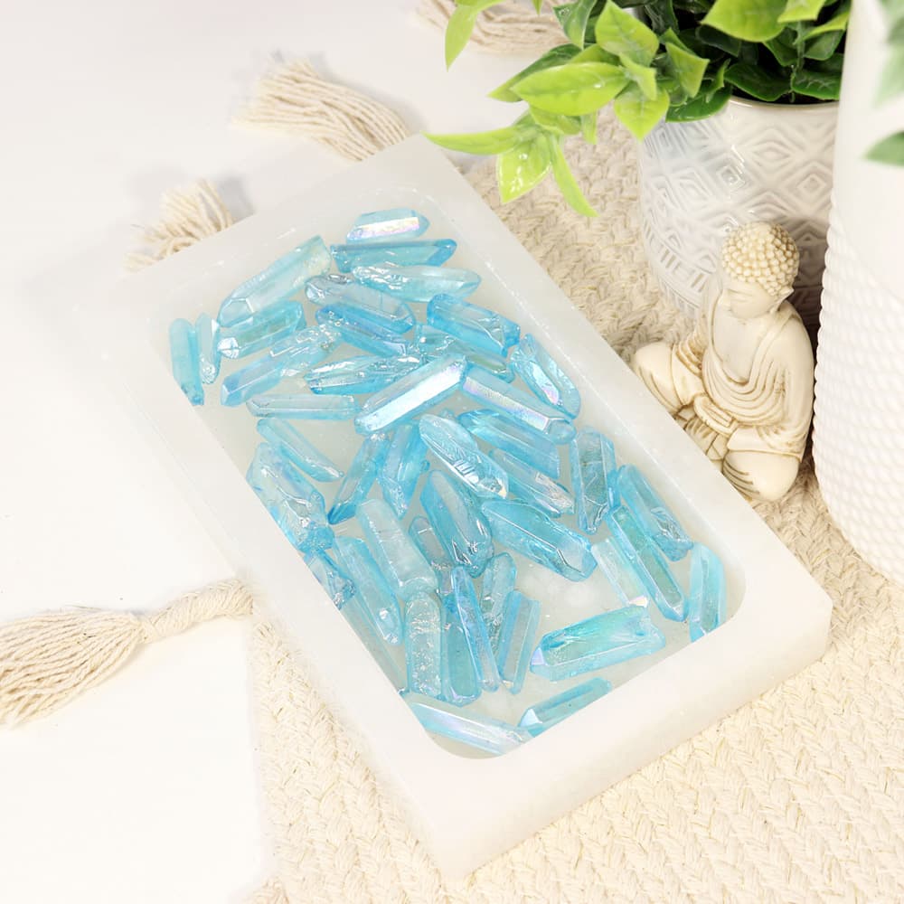 Aqua Aura Crystal Quartz Points