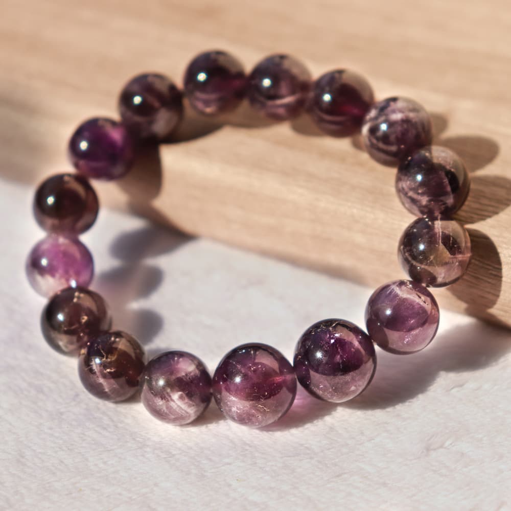 Amethyst 12 mm Beaded Bracelet