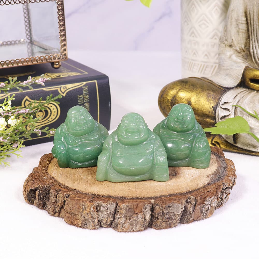 Green Aventurine Pocket Buddha