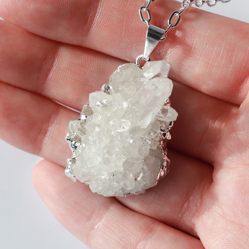 Clear Quartz Cluster Pendant