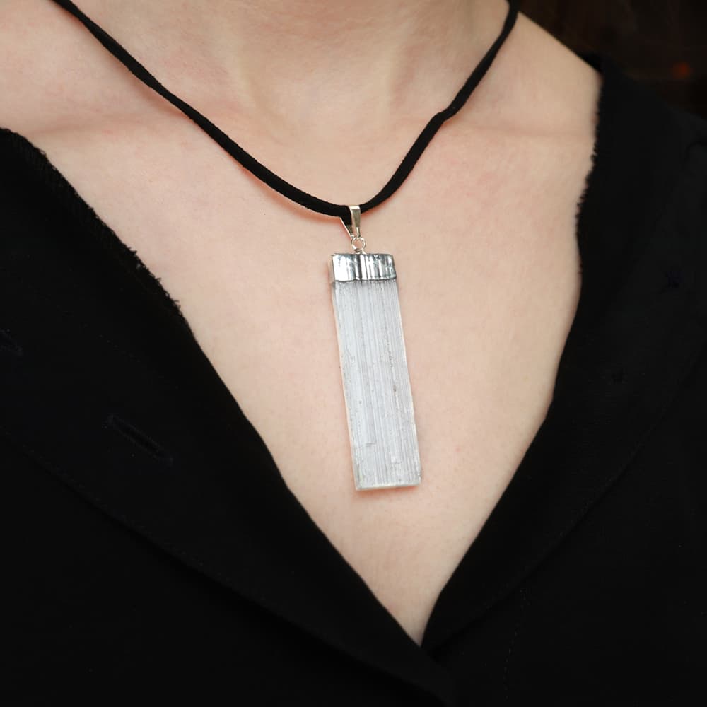 Natural Selenite Pendant