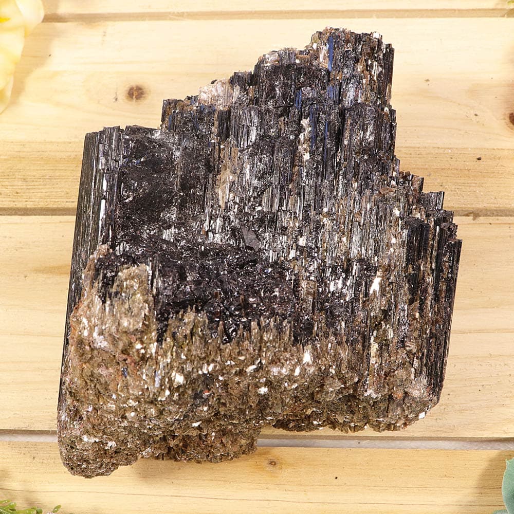 Black Tourmaline Specimen with Mica