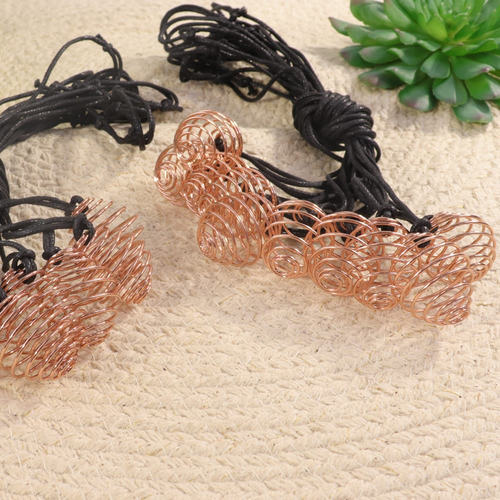 Copper Spiral Cage Necklace [Set of 20]