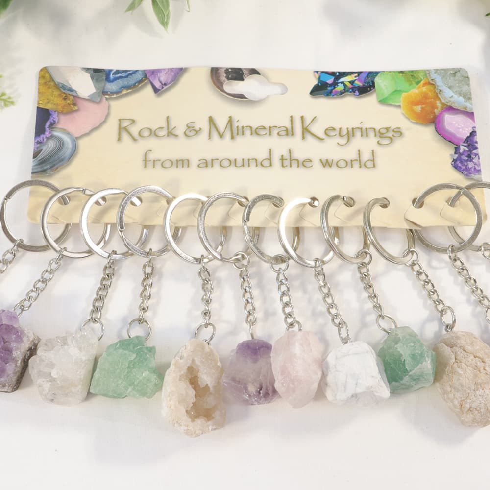 Gem Stone Key Chains [Set of 12]