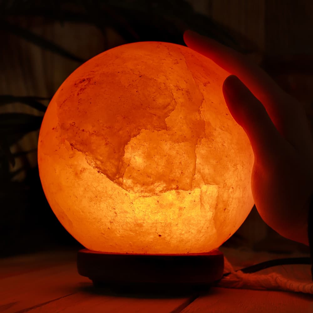 Globe Salt Crystal Lamp
