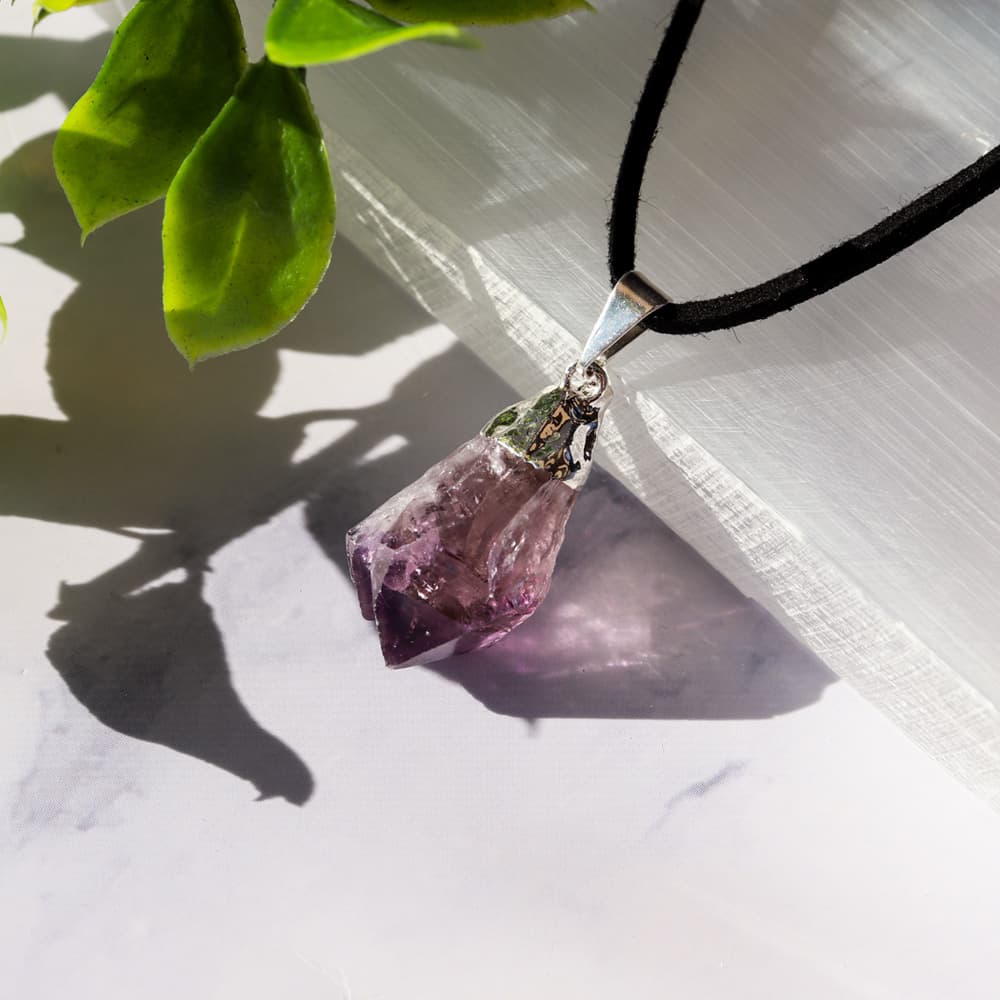 Amethyst Natural Point Pendant
