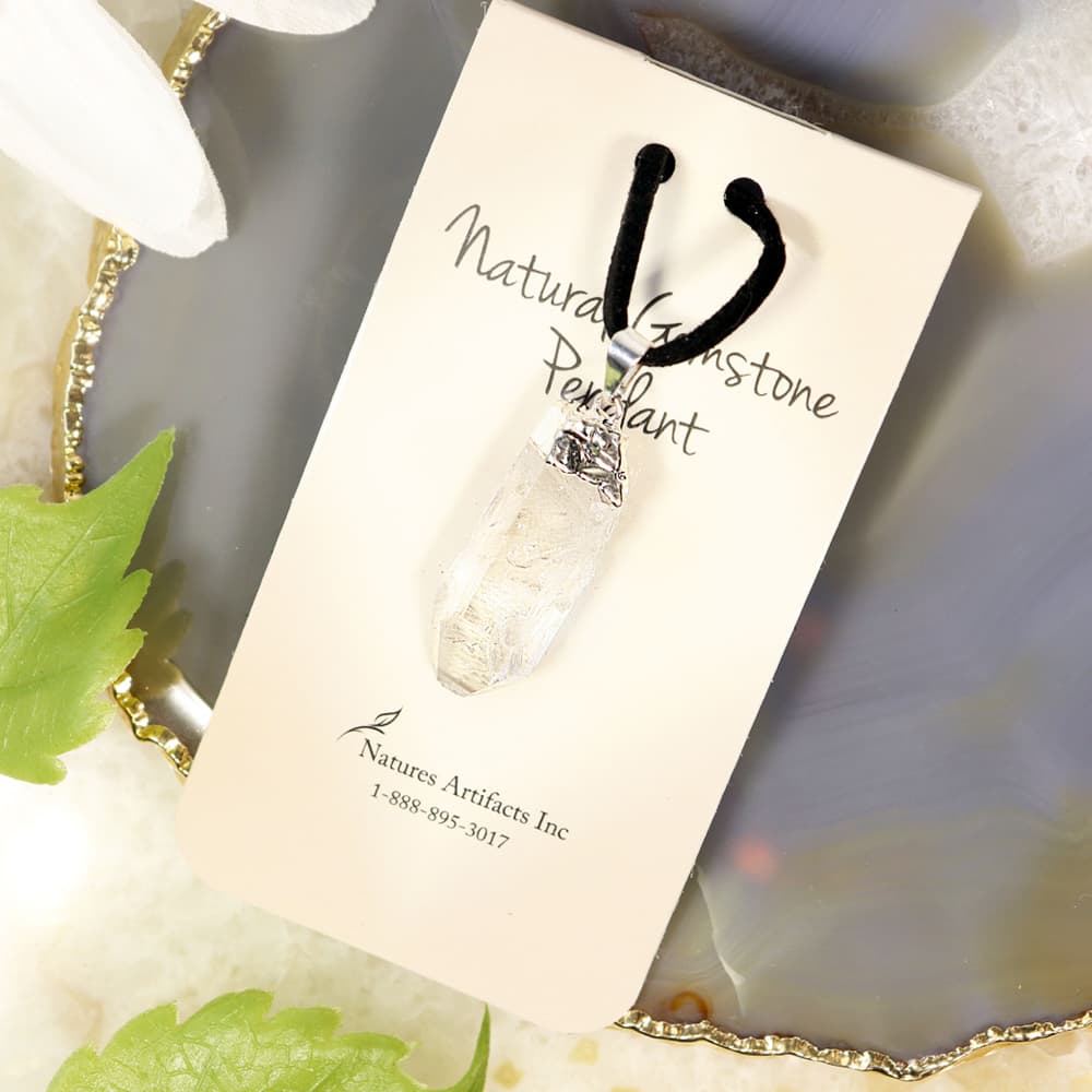 Clear Quartz Natural Point Pendant
