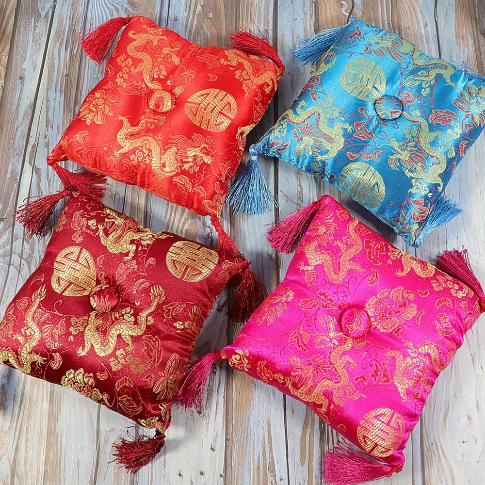 Small Singing Bowl Silk Pillow