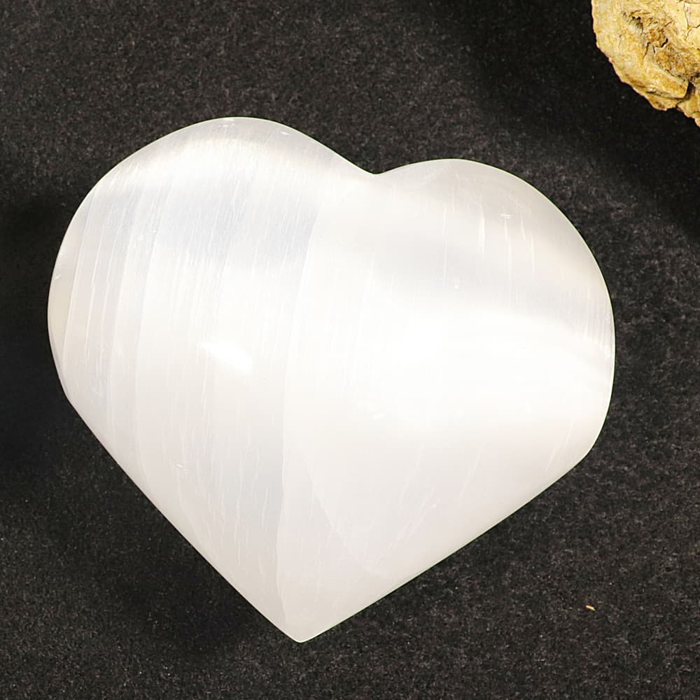 Selenite Heart Stones