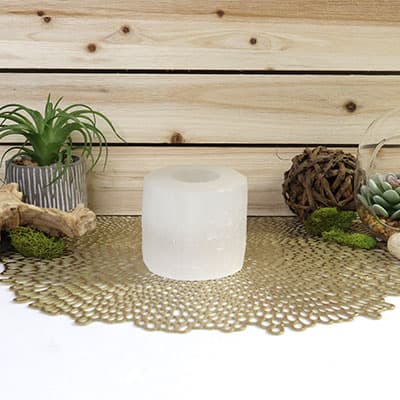 Selenite Natural Candle Holder