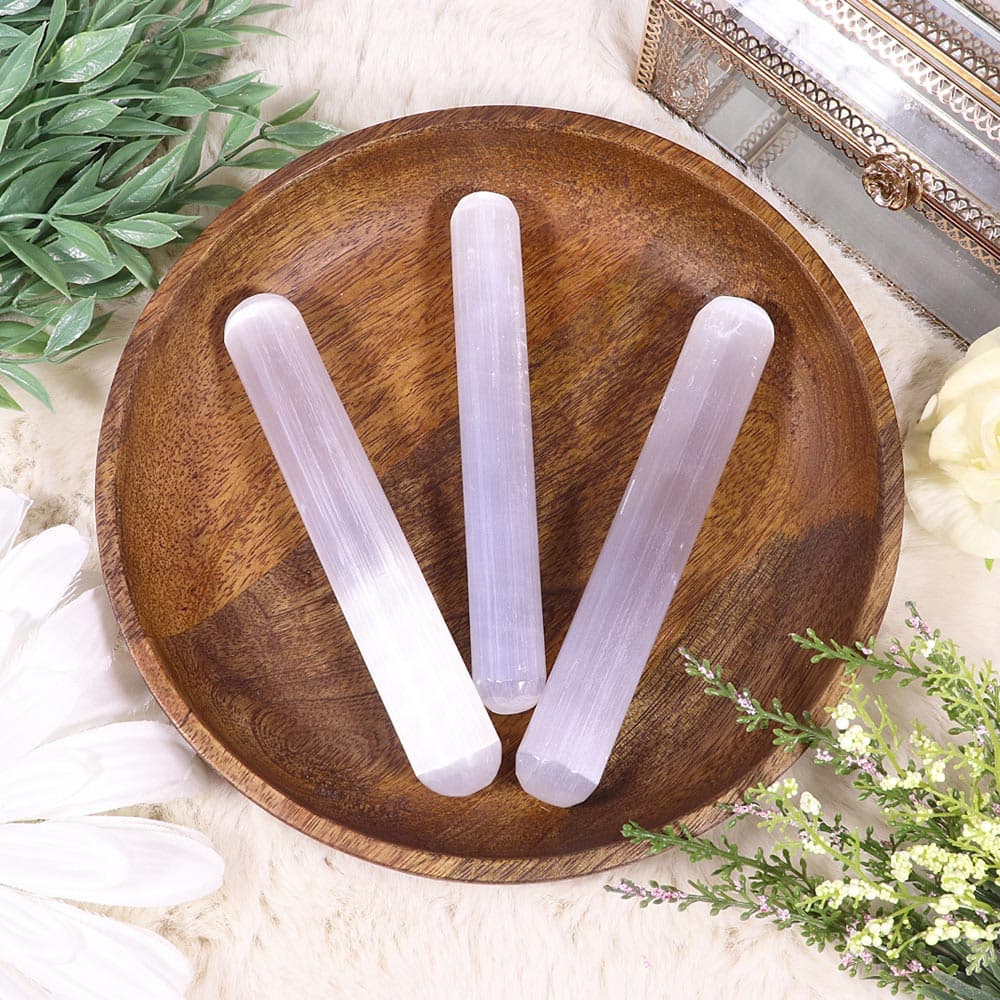 Selenite Massage Wands