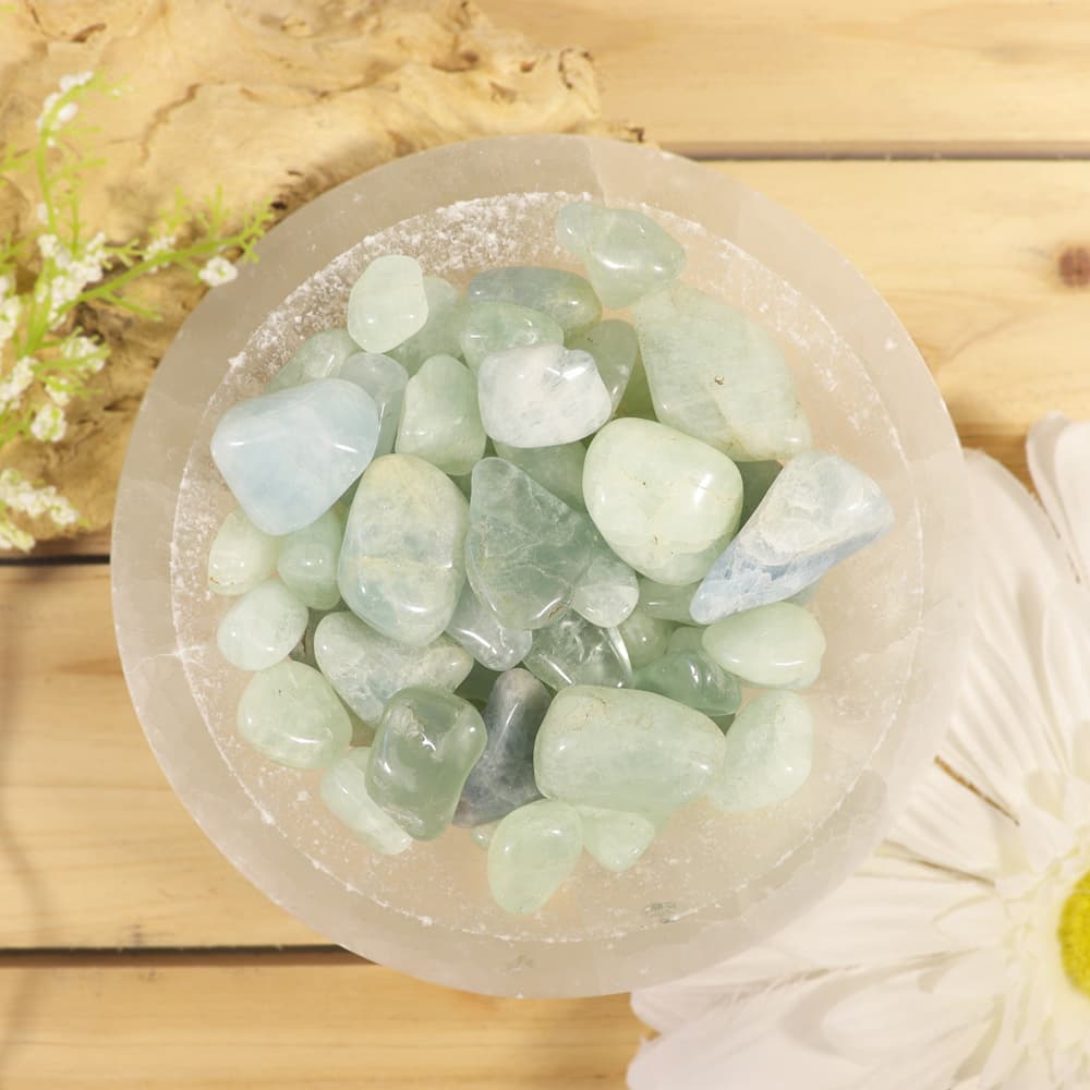Aquamarine Tumbled Stones (1 lb)