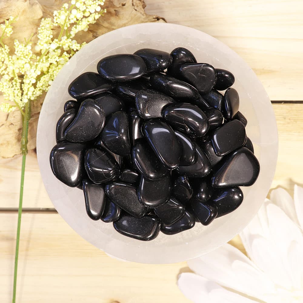 Black Obsidian Tumbled Stones (1 lb)