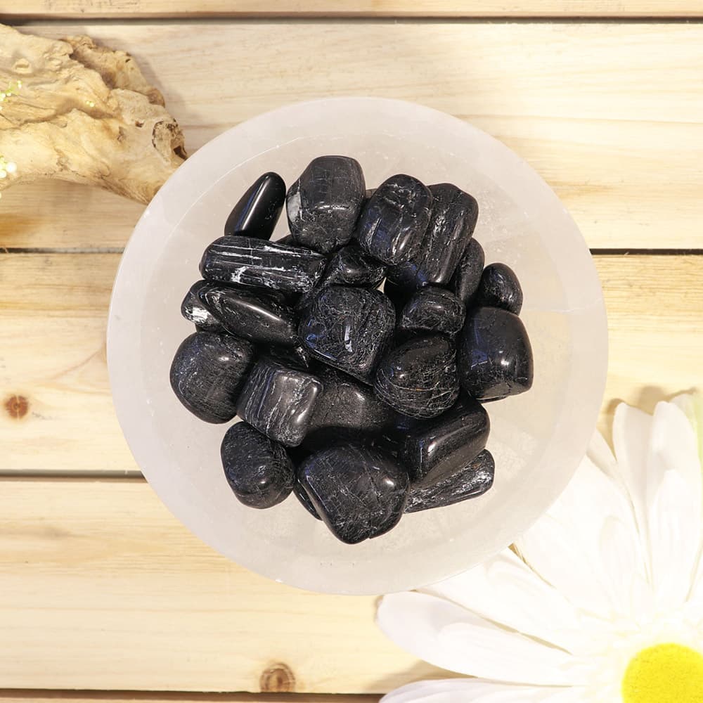 Black Tourmaline Tumbled Stones (1 lb)