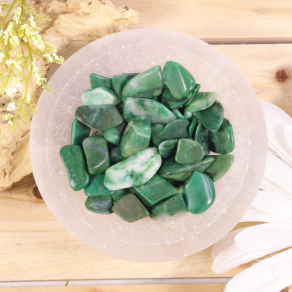 African Jade, Buddstone Tumbled Stones (1/2 lb Bag)