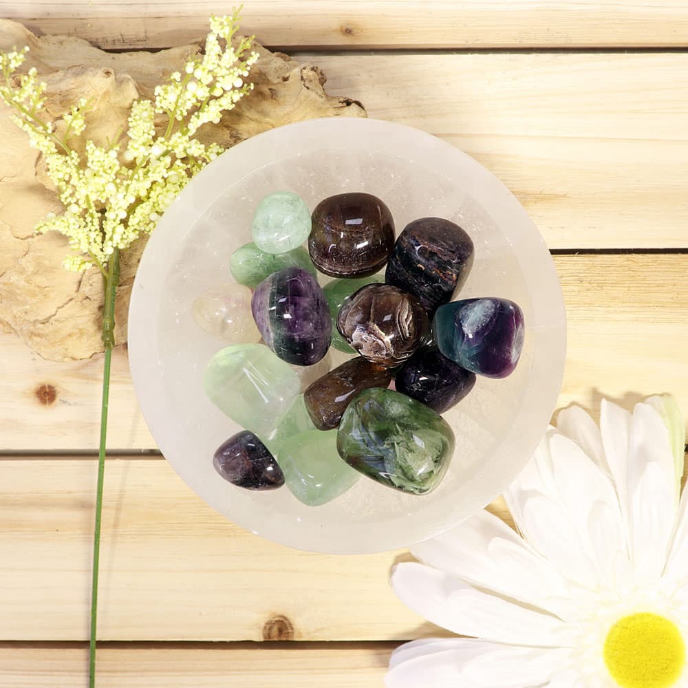 Fluorite Tumbled Stones (1 lb)