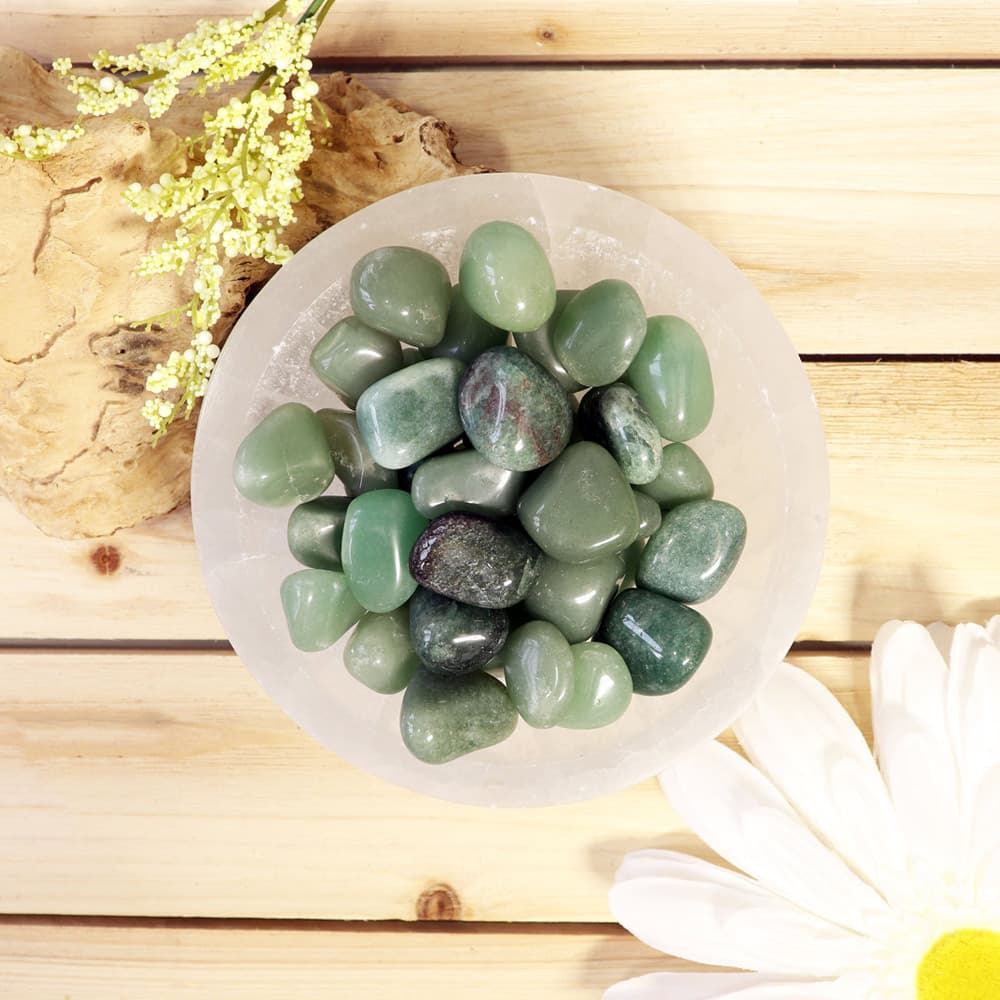 Green Quartz Tumbled Stones (1 lb)
