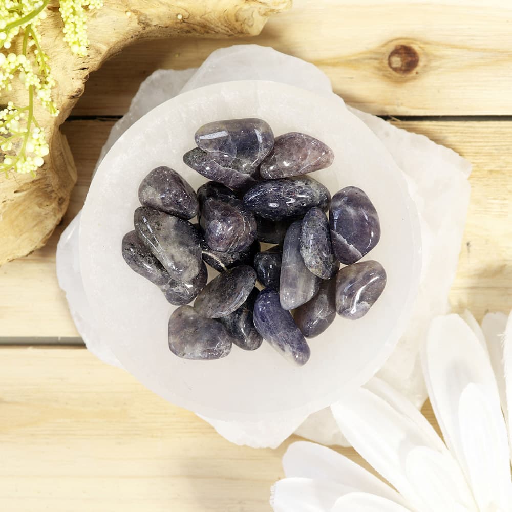 Iolite Tumbled Stones (1/4 lb Bag)