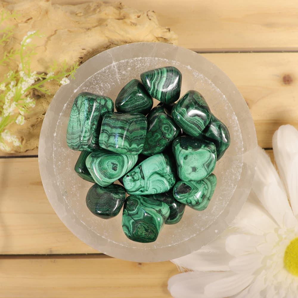 Malachite Large Tumbled Stones (1 lb)