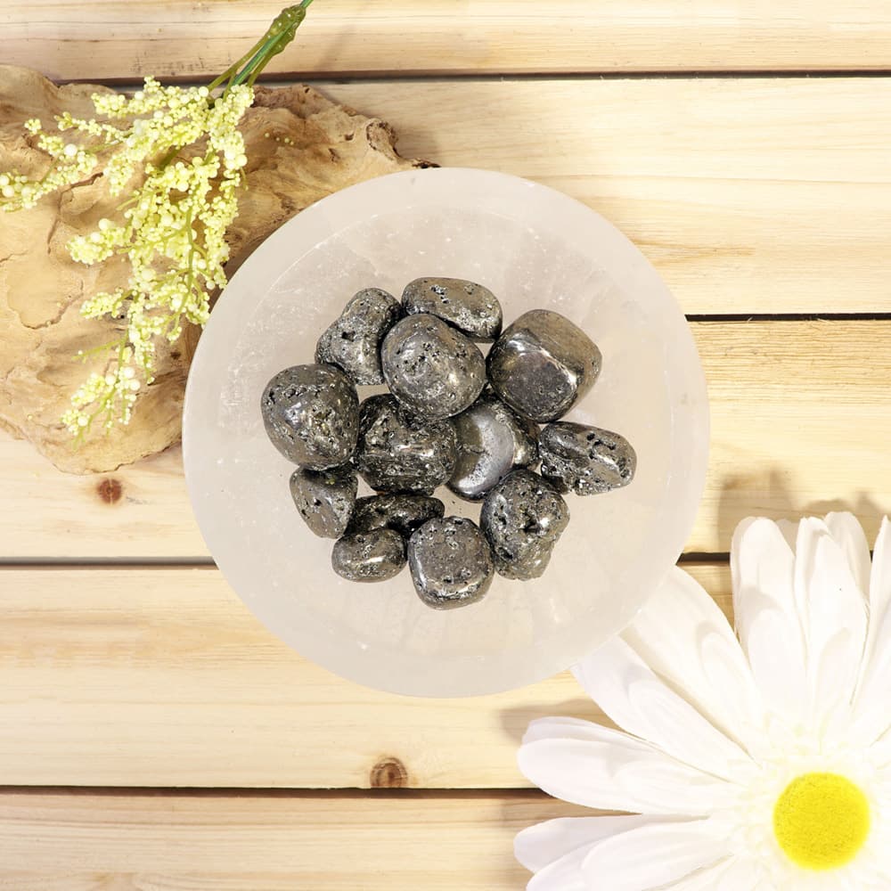 Pyrite Tumbled Stones (1 lb)