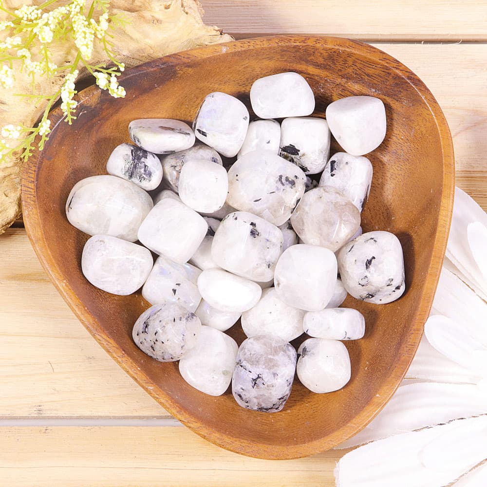 Rainbow Moonstone Tumbled Stones (Sold/lb)