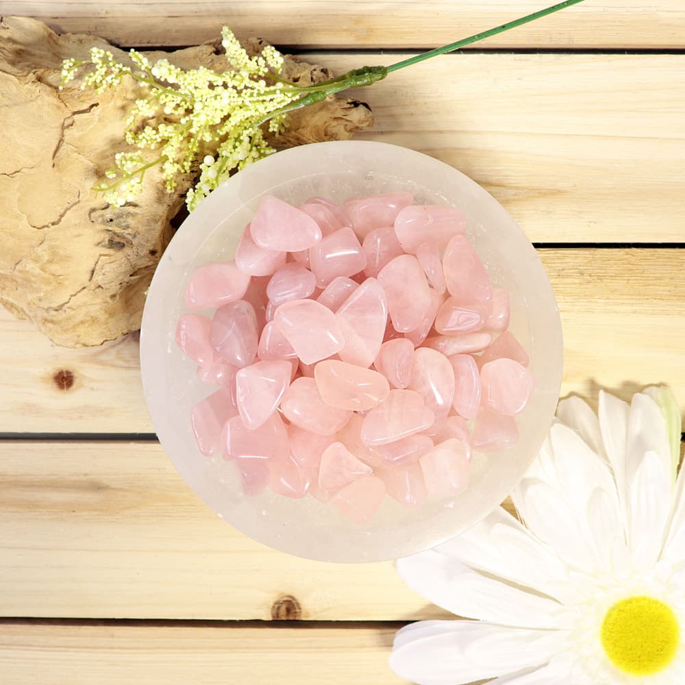 Rose Quartz Tumbled Stones (1 lb)