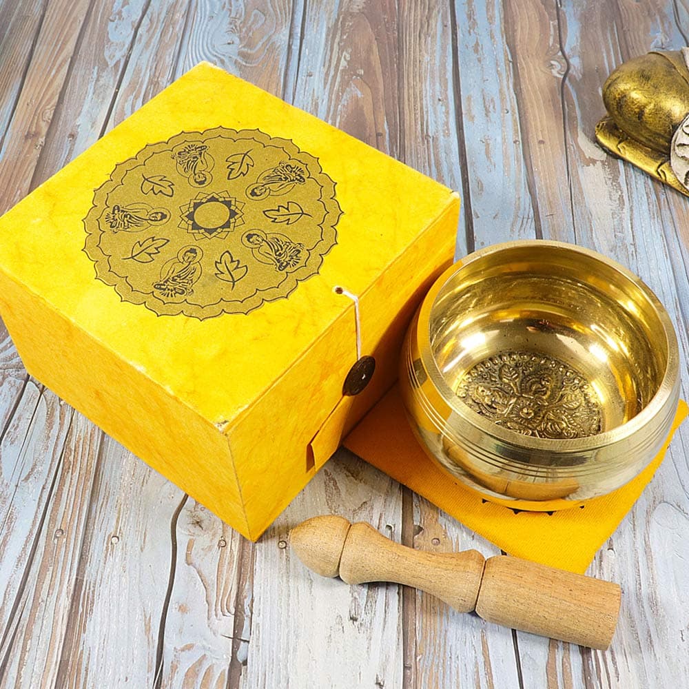 Medium Singing Bowl Gift Set with 3D Design