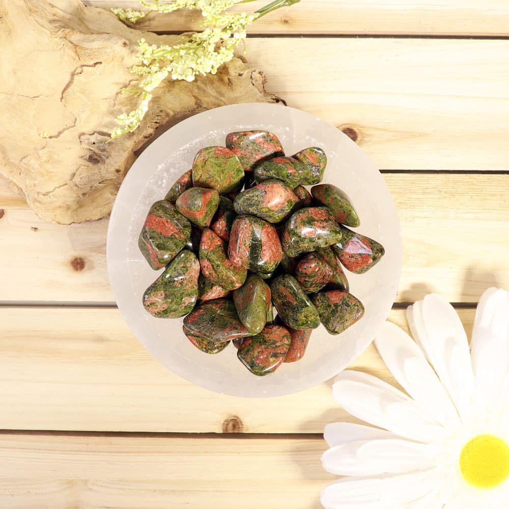 Unakite Tumbled Stones (1 lb)