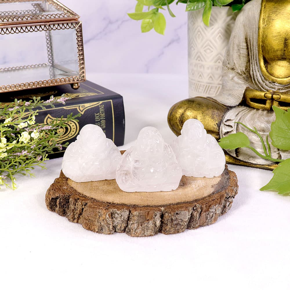 Clear Quartz Pocket Buddha
