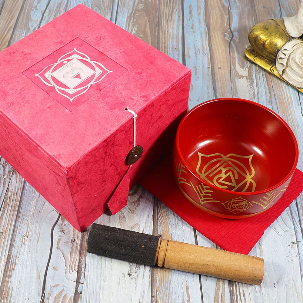 Root Red Chakra Singing Bowl Gift Set (Medium)