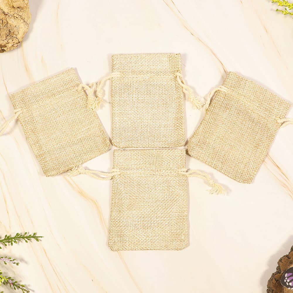 Mini Jute Gem Bags (Set of 24) 2x3"