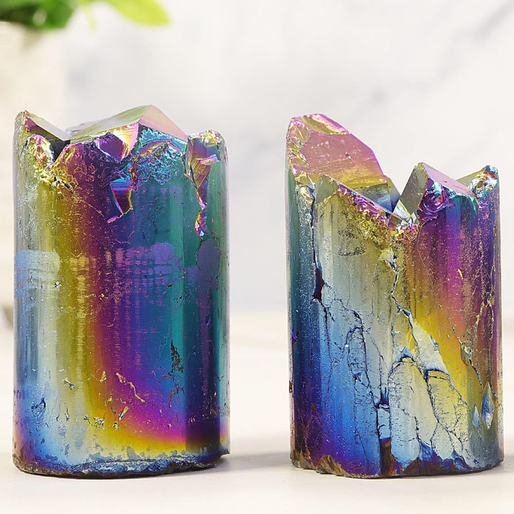 Aura Amethyst Cylinder - Colors Vary