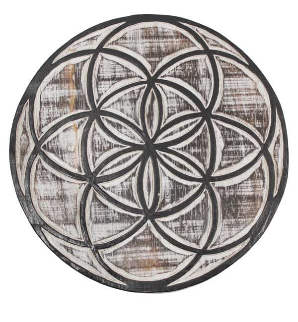 Mandala Crystal Grid on  Wood