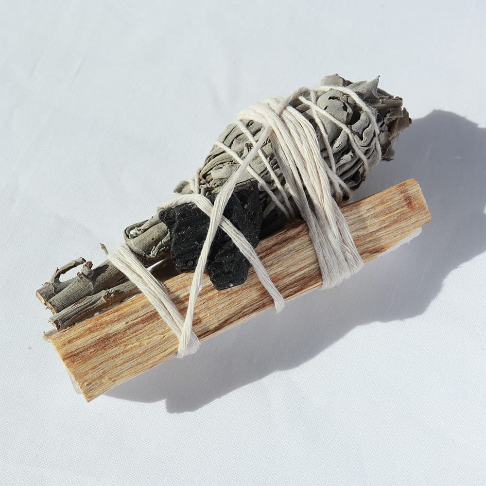 Smudging Bundle with Black Tourmaline