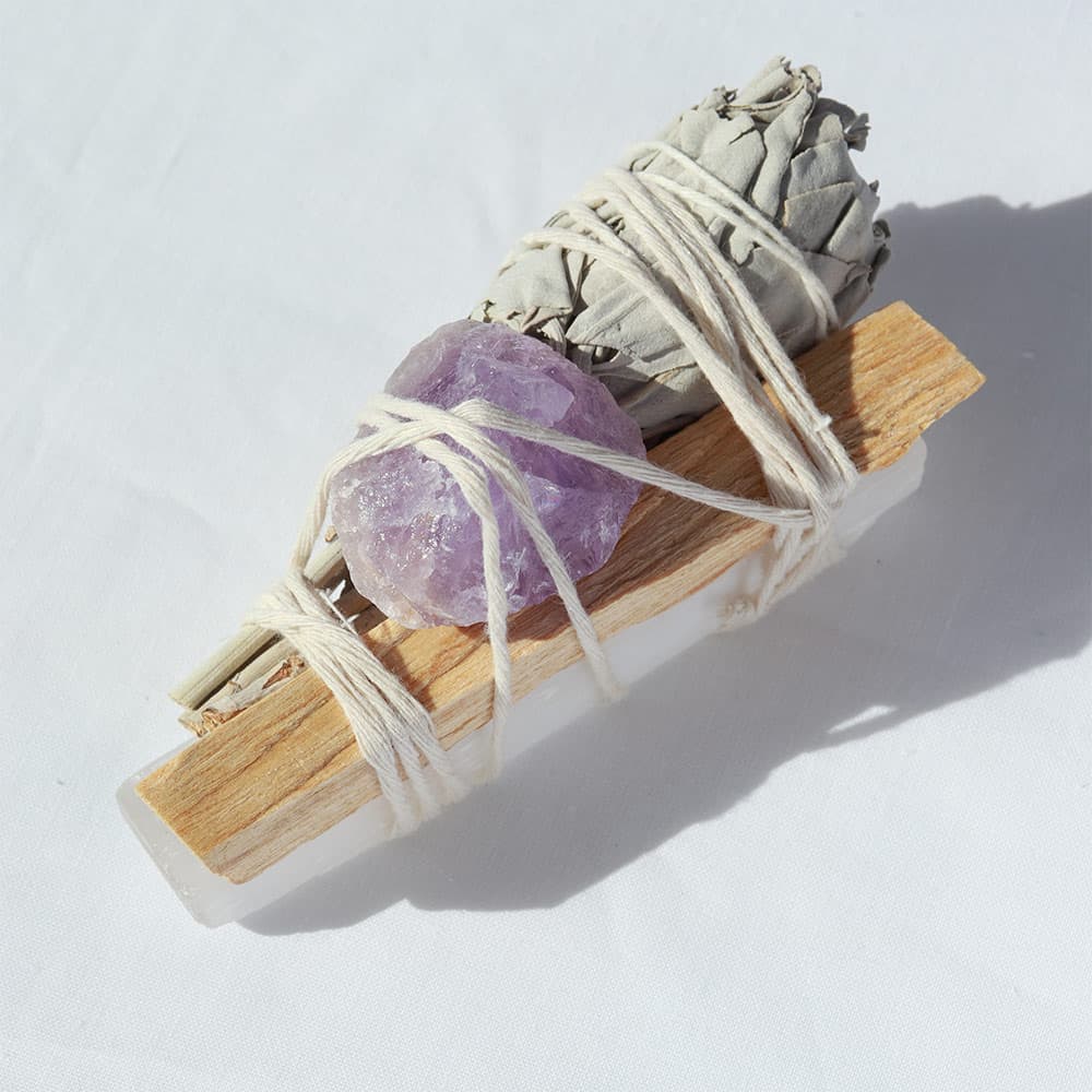 Smudging Bundle with Amethyst