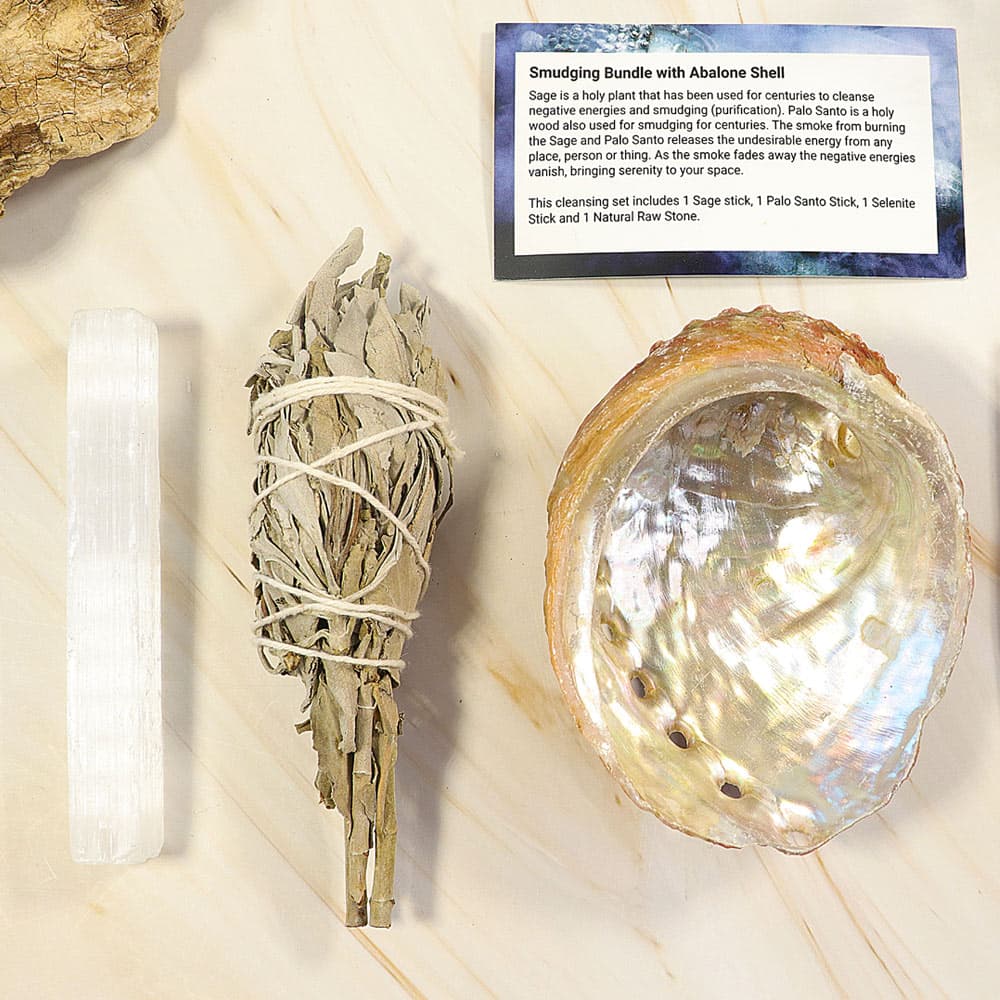 Smudging Bundle with Abalone Shell