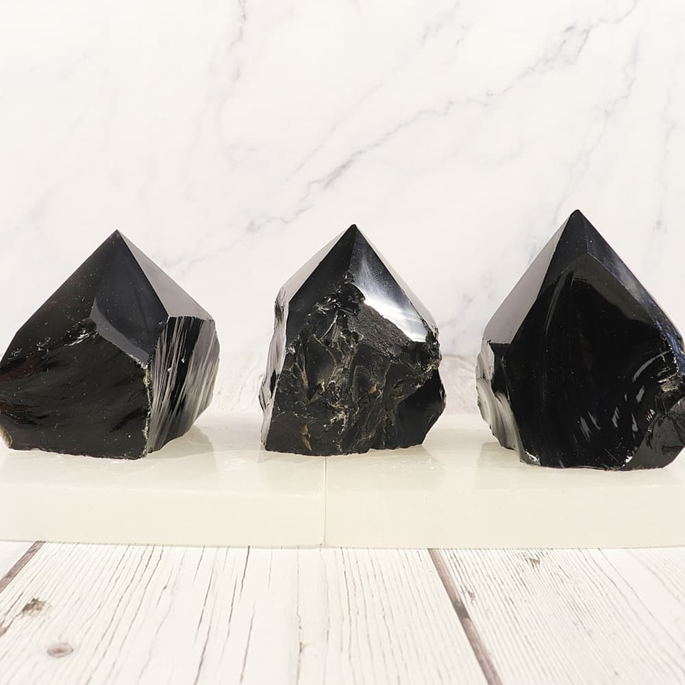 Black Obsidian Polished Natural Base