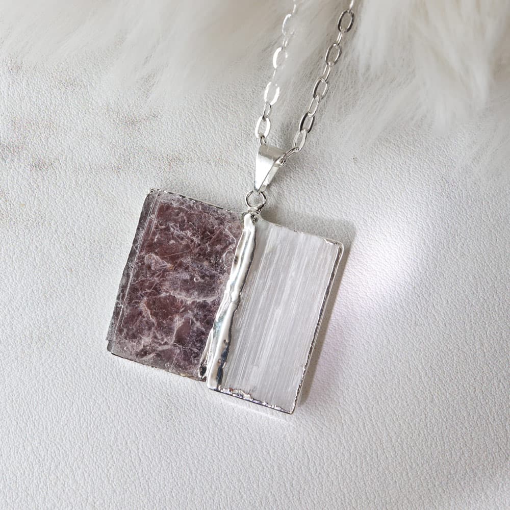 Selenite with Mica Pendant