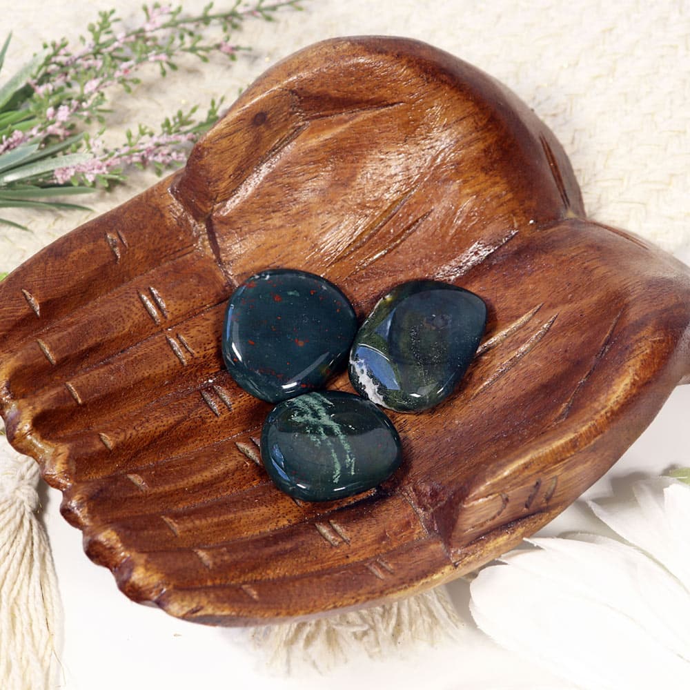 Blood Stone Palm Stone