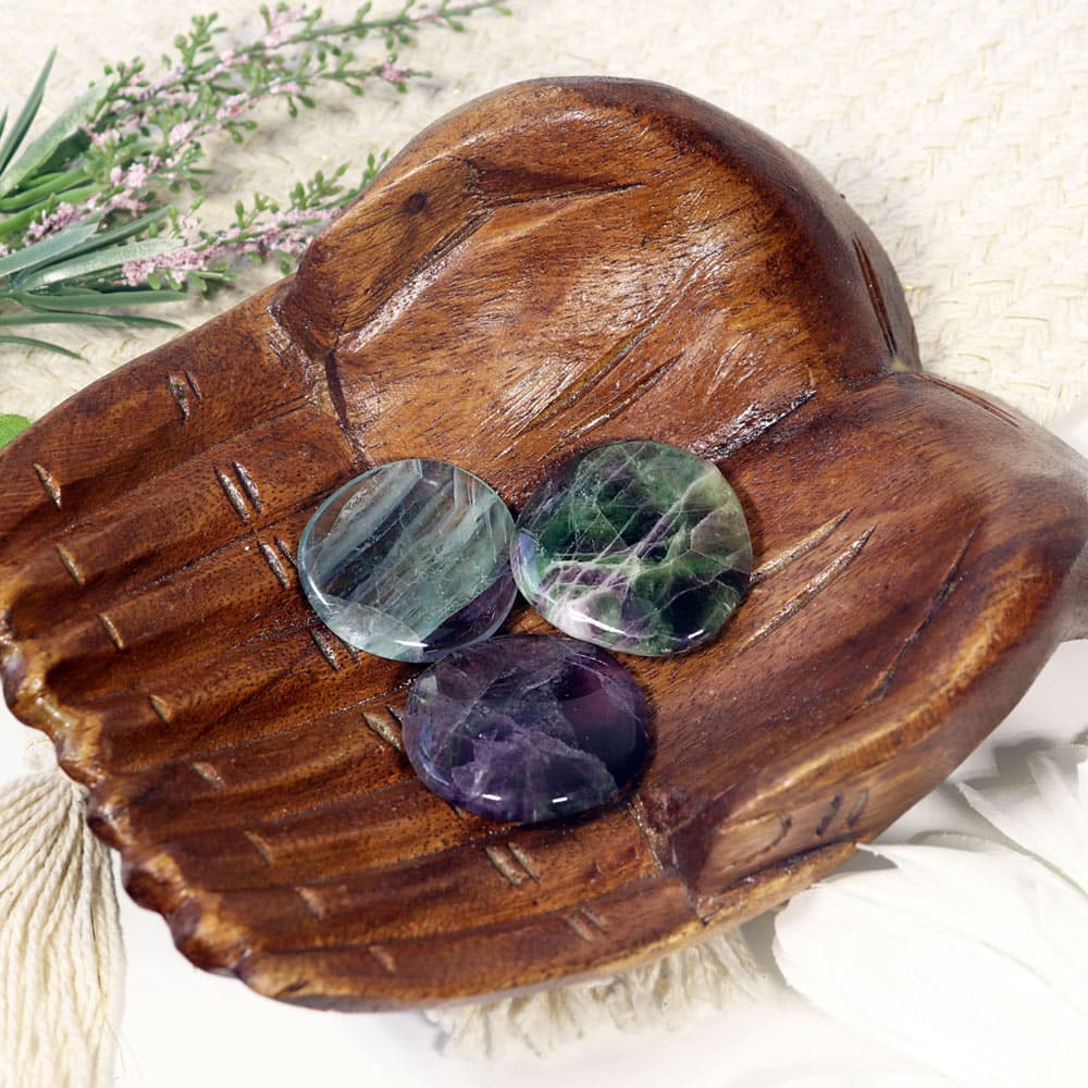 Rainbow Fluorite Palm Stone