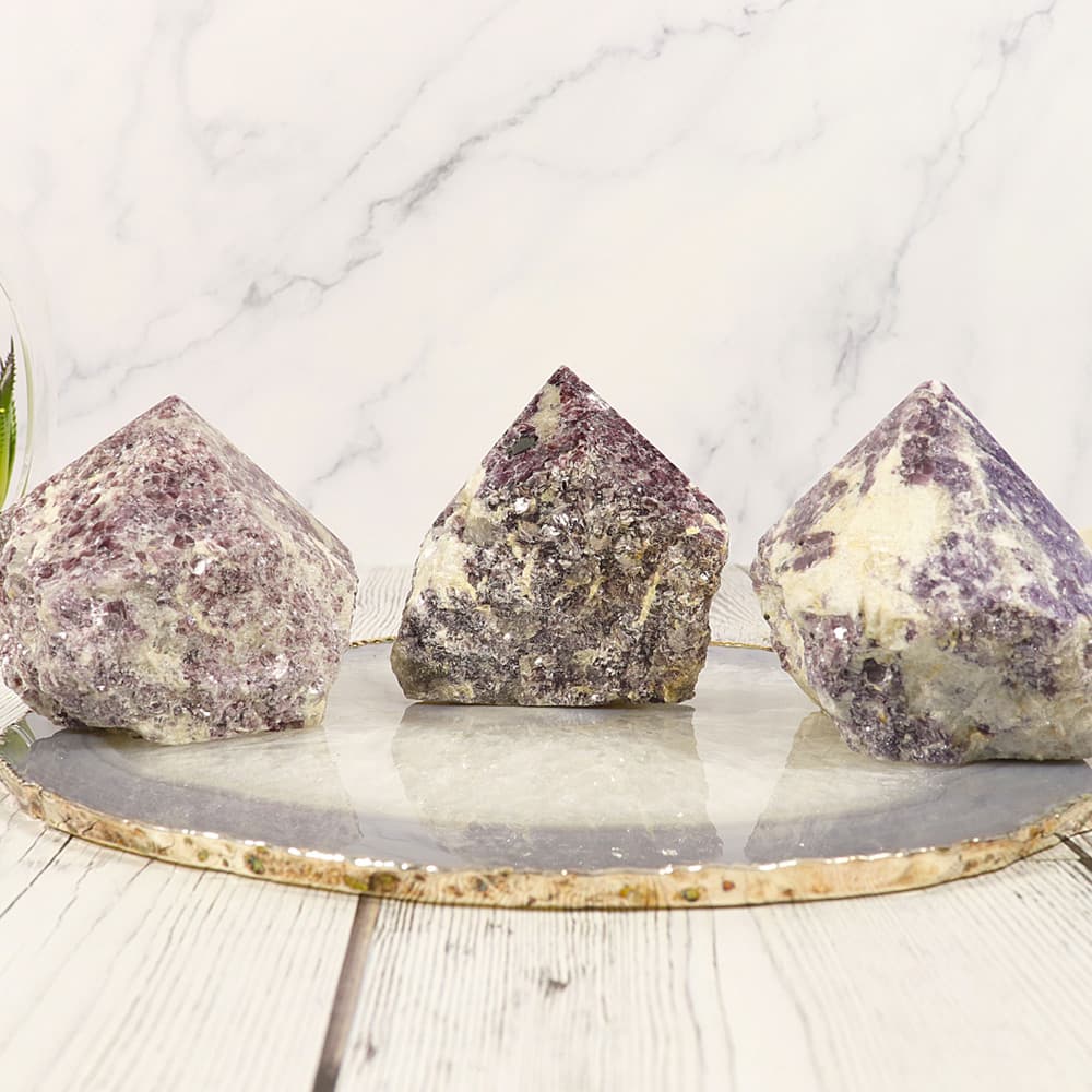 Lepidolite Point, Natural Base (0.45-0.65 lb)
