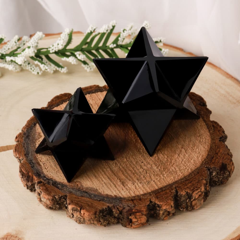 Black Obsidian Merkaba (Sold/lb)