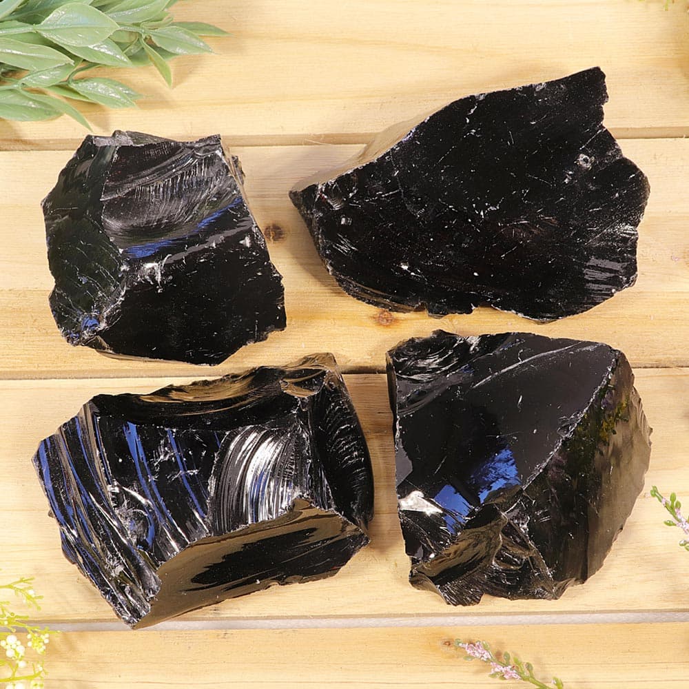 1 LB. Natural Raw Black Obsidian