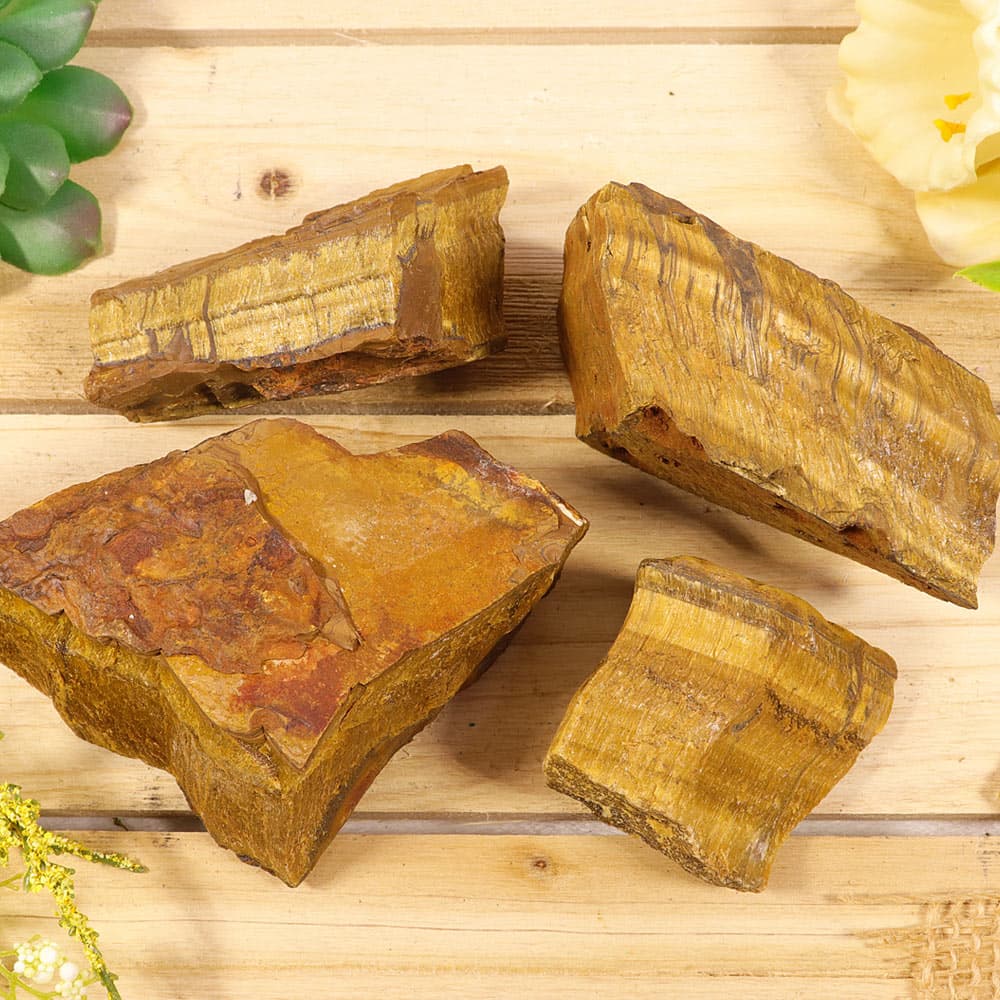 1 lb. Natural Raw Tiger Eye Specimens