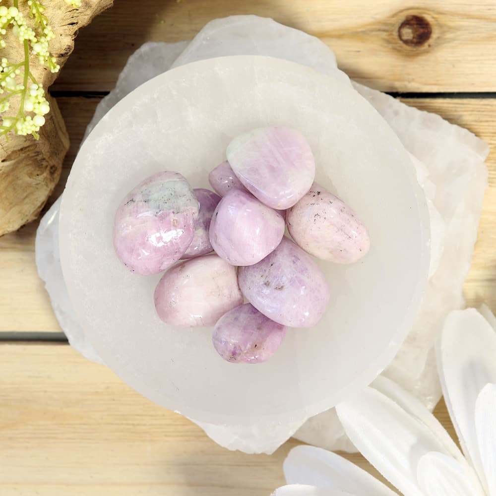 Kunzite Tumbled Stones (1/4 lb Bag)