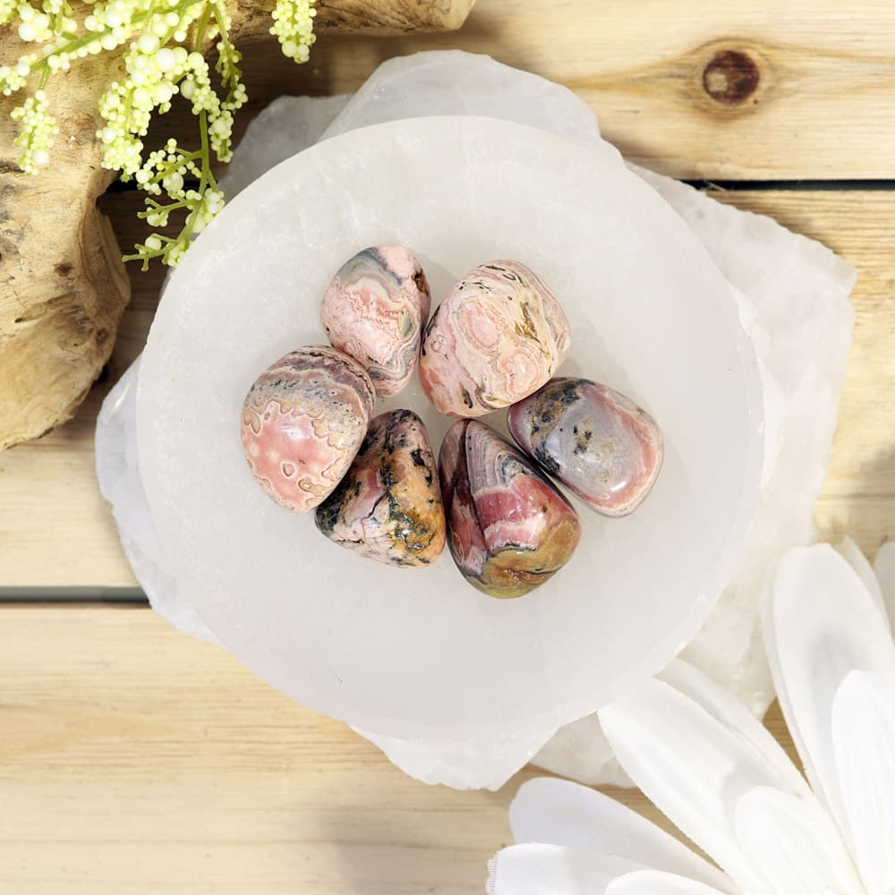 Rhodochrosite Tumbled Stones (1/4 lb)