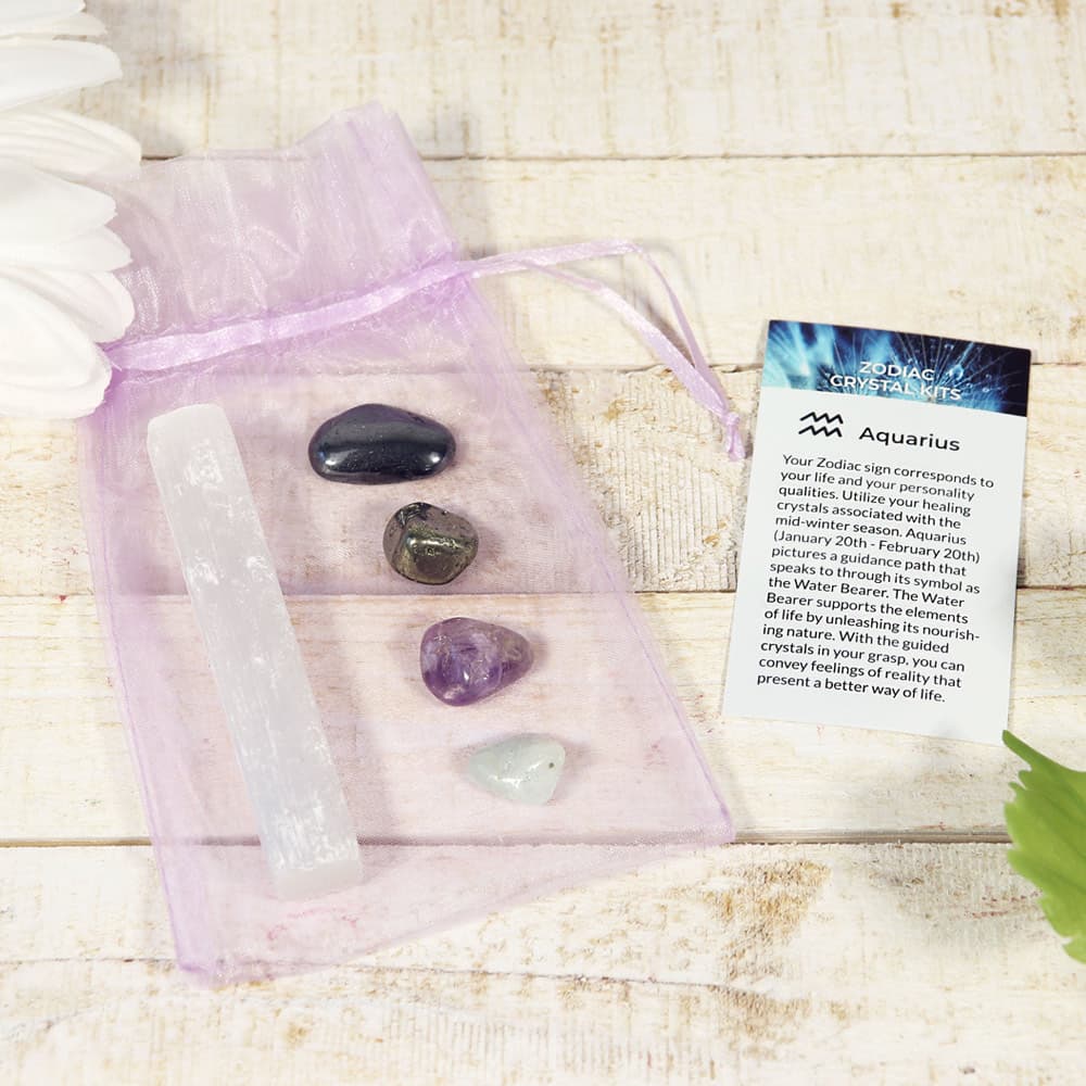 Aquarius Sun Sign Crystal Pack