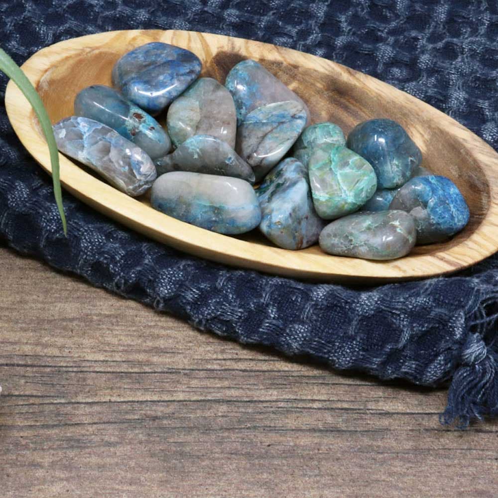 Chrysocolla Tumbled Stones B (1 lb)