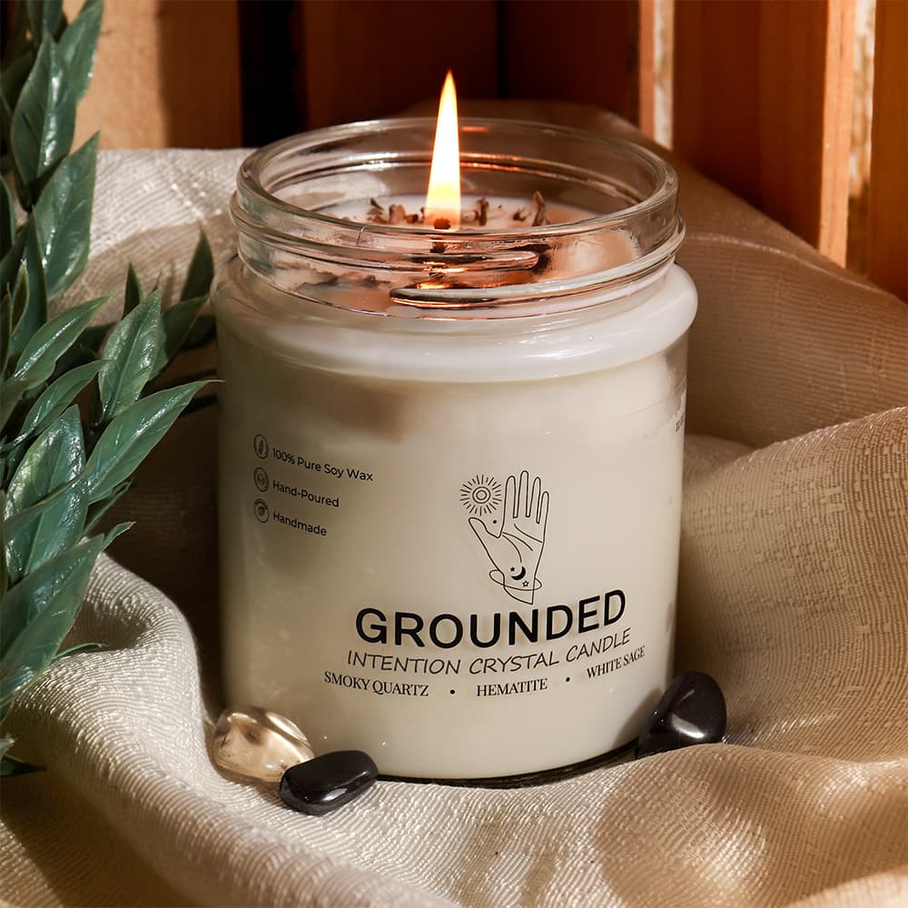 Grounded  Soy Wax Crystal Candle
