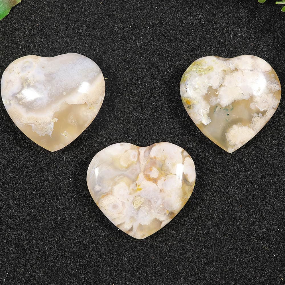 Flower Agate Heart